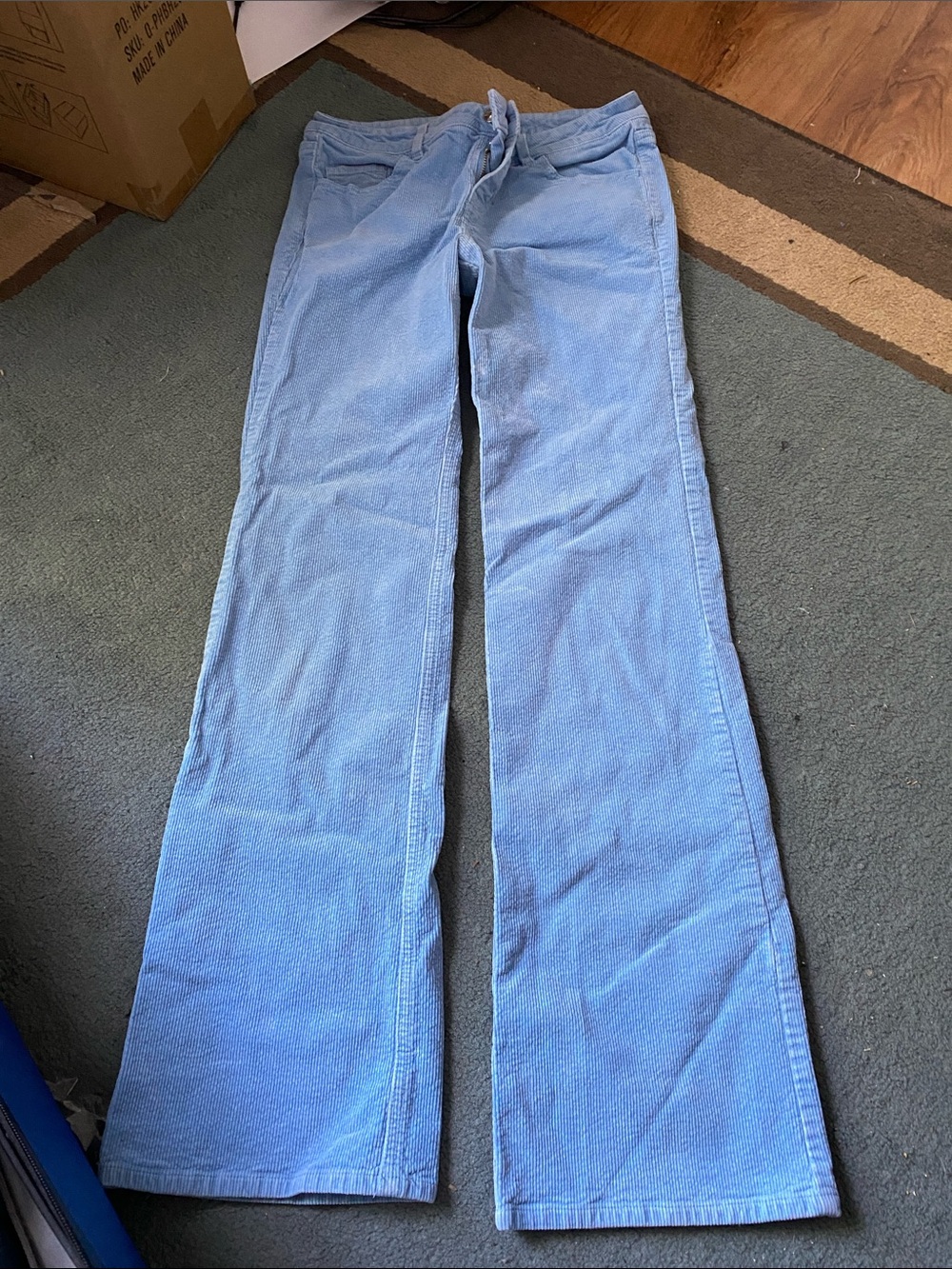 H&M Light Blue Corduroy Slight Boot Cut Jeans